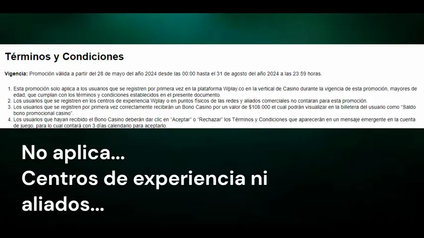 bono sin deposito — captura